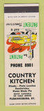 Matchbook Cover - Country Kitchen Restaurant Flemingsburg KY