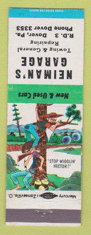Matchbook Cover - Neiman's Garage Dover PA hillbilly