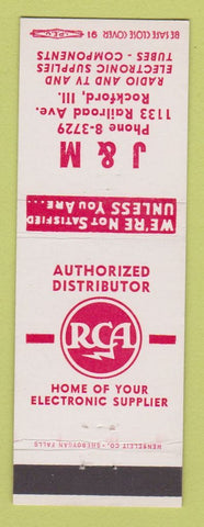 Matchbook Cover - RCA Radio Electronics J&M Rockford IL