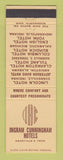 Matchbook Cover - Ingram Cunningham Hotels Evansville Indianapolis IN Nashville