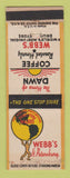 Matchbook Cover - Webb's Drug Store St Petersburg FL Dawn Coffee WEAR