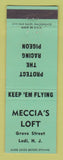 Matchbook Cover - Meccia's Loft Pigeon Racing Lodi NJ