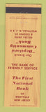Matchbook Cover - First National Bank Westville NJ