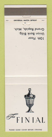 Matchbook Cover - The Finial Grand Rapids MI