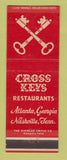 Matchbook Cover - Cross Keys Restaurants Atlanta GA Nashville TN