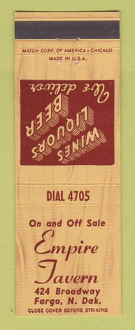 Matchbook Cover - Empire Tavern Fargo ND