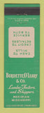Matchbook Cover - Burdette O'Leary Lumber Meridian MS