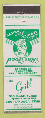 Matchbook Cover - The Grill Restaurant Chattanooga TN