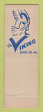 Matchbook Cover - Viking Paper Company New York City