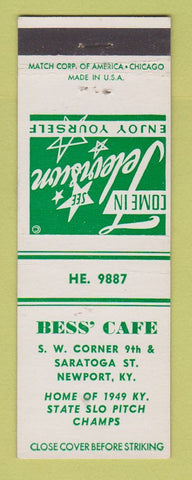 Matchbook Cover - Bess' Cafe Newport KY