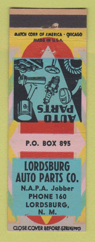 Matchbook Cover - Lordsburg Auto Parts NM