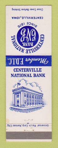 Matchbook Cover - Centerville National Bank IA