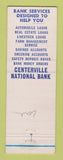Matchbook Cover - Centerville National Bank IA