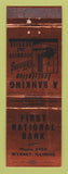 Matchbook Cover - First National Bank Wyanet IL BRONZE