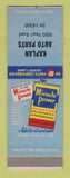 Matchbook Cover - Miracle Power gas additive Kaplan Auto Parts Cleveland OH
