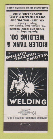 Matchbook Cover - Ridler Tank Welding Company Cleveland OH