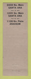 Matchbook Cover - Scottie's Drive Inn's Anaheim Santa Ana CA