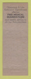 Matchbook Cover - Louisiana Life Insurance Company New Orleans LA ADVANCE