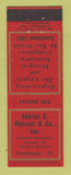 Matchbook Cover - Shirley E Moisant Insurance Kankakee IL
