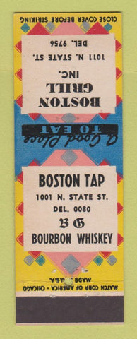 Matchbook Cover - Boston Grill Tap Chicago? Whiskey