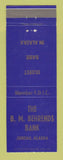 Matchbook Cover - BM Behrends Bank Juneau AK