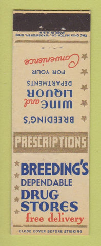Matchbook Cover - Breeding's Drug Stores