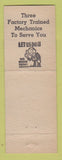 Matchbook Cover - Sedalia Typewriter Company MO office furniture