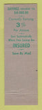 Matchbook Cover - Security Federal Savings and Loan Nashville TN Gallatin