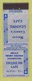 Matchbook Cover - College Inn Cafe Aledo IL