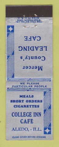 Matchbook Cover - College Inn Cafe Aledo IL