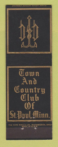Matchbook Cover - Town and Country Club St Paul MN