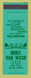 Matchbook Cover - Minit Car Wash Oak Park IL