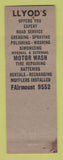 Matchbook Cover - Lloyd's Service oil gas Cleveland Heights OH