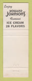 Matchbook Cover - Howard Johnson's Motor Lodges Ice Cream
