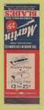 Matchbook Cover - Marlin Razor Blades Firearms Guns New Haven CT