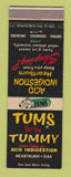 Matchbook Cover - Tums Antacid for Tummy Nature's Remedy Laxatives
