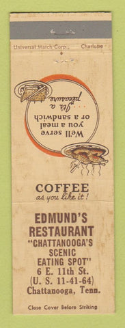 Matchbook Cover - Edmund's Restaurant Chattanooga TN