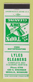 Matchbook Cover - Lyles Cleaners Sedalia MO