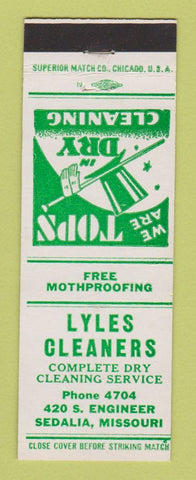 Matchbook Cover - Lyles Cleaners Sedalia MO