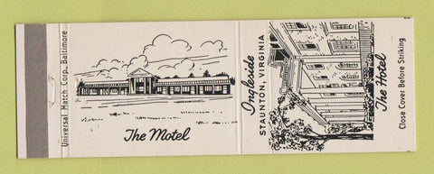 Matchbook Cover - Ingleside Hotel Motel Staunton VA