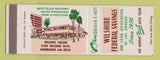 Matchbook Cover - Wilshire Federal Savings Los Angeles CA bank