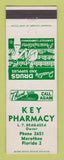 Matchbook Cover - Key Pharmacy Drug Store Marathon FL