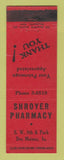 Matchbook Cover - Shroyer Drug Store Des Moines IA