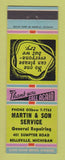 Matchbook Cover - Martin & Son General Auto Repair Belleville MI