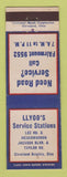 Matchbook Cover - Lloyd's Service oil gas Cleveland Heights OH