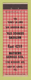 Matchbook Cover - Mathews Service oil gas East St Louis IL