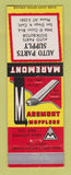 Matchbook Cover - Maremont Mufflers Auto Parts San Diego CA