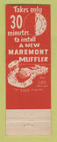 Matchbook Cover - Maremont Mufflers Auto Parts San Diego CA