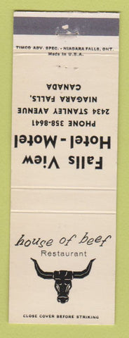 Matchbook Cover - Falls View Hotel Motel Niagara Falls ON