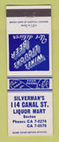 Matchbook Cover - Silverman's 114 Canal St Liquor Mart Boston MA